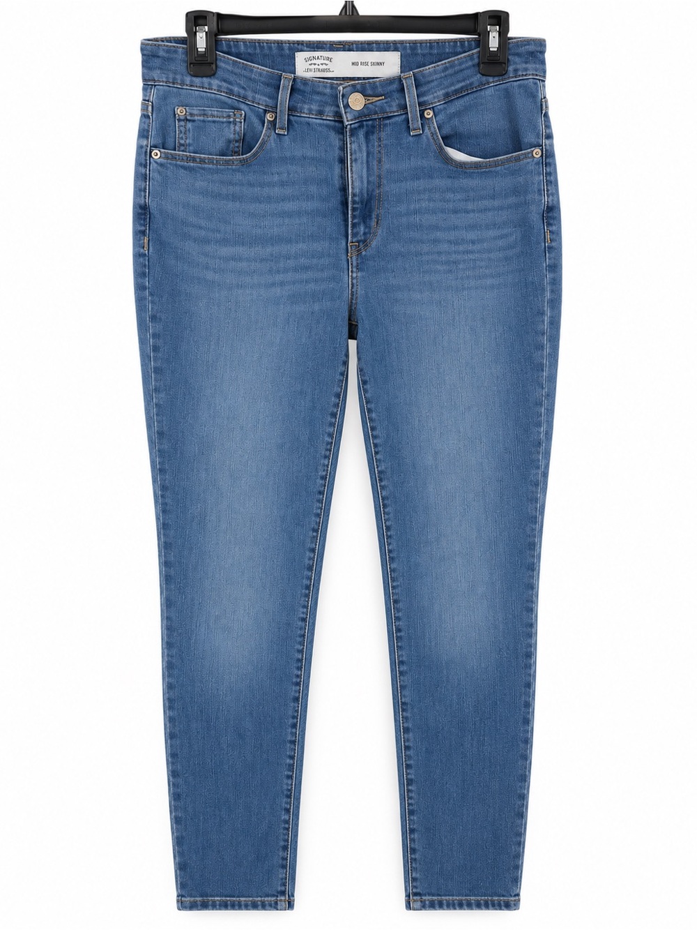 Signature by Levi Strauss Mid Wash Skinny Jeans - Light Blue
